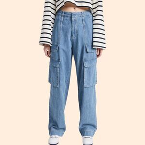 FRAME Relaxed Straight Cargo Jeans